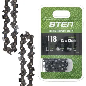 8ten 803467006291 Chainsaw Chain 18 Inch Bar .050 Gauge .325 Pitch 72 Drive Links For Husqvarna