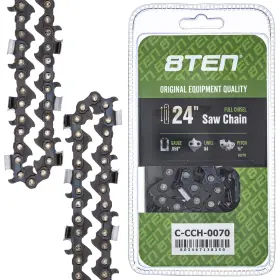 84dl 8ten 803467138350 Full Chisel Chainsaw Chain 24 Inch .058 3/8 For Husqvarna 455 Rancher