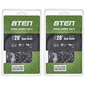 8ten 810-ccc2200h Full Chisel Chainsaw Chain 28 Inch .050 3/8 92dl For Mcculloch 2 Pack