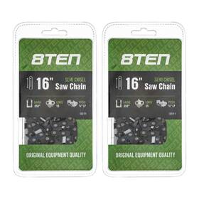 8ten 810-ccc2233h Chainsaw Chain For Stihl 023 63pm 55 16 Inch .050 3/8 Low Profile 2 Pack