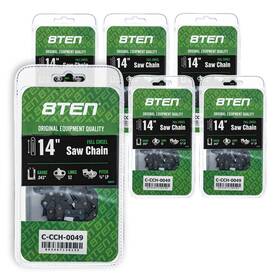 8ten 810-ccc2261h Full Chisel Chainsaw Chain 14 Inch .043 3/8 Lp 52dl For Poulan Ryobi 6 Pack
