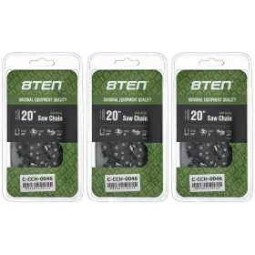 810-ccc2268h 8ten Semi Chisel Chainsaw Chain 20 Inch .050 .325 80dl For Husqvarna Craftsman 3 Pack