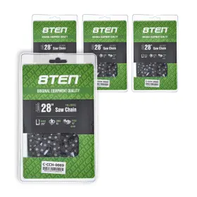 810-ccc2281h 8ten Full Chisel Chainsaw Chain 28 Inch .050 3/8 93dl For Echo Husqvarna 4 Pack