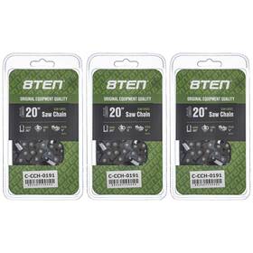 8ten 810-ccc2313h Semi Chisel Chainsaw Chain 20 Inch .063 3/8 72dl For Stihl Husqvarna 3 Pack