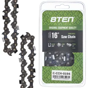 810-ccc2316h 8ten Semi Chisel Chainsaw Chain 16 Inch .058 3/8 60dl For Husqvarna Poulan Jonsered
