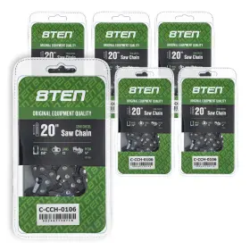 810-ccc2328h 8ten Semi Chisel Chainsaw Chain 20 Inch .058 3/8 72dl For Husqvarna Makita 6 Pack