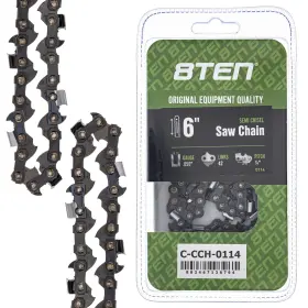 810-ccc2336h 8ten Semi Chisel Chainsaw Chain 6 Inch .050 1/4 42 Dl For Worx Makita Black And Decker