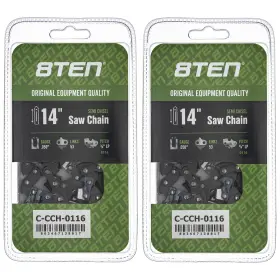 810-ccc2338h 8ten Semi Chisel Chainsaw Chain 14 Inch .050 3/8 Lp 53dl For Homelite Worx 2 Pack