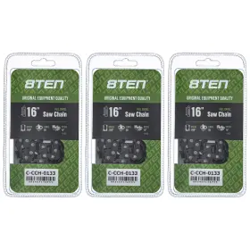 810-ccc2355h 8ten Full Chisel Chainsaw Chain 16 Inch .050 3/8 55dl For Mcculloch Stihl 3 Pack