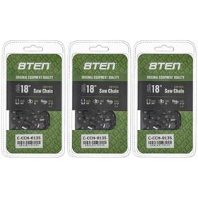 8ten 810-ccc2357h Semi Chisel Chainsaw Chain 18 Inch .050 3/8 Lp 66dl For Echo Stihl Poulan 3 Pack