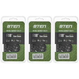 810-ccc2357h 8ten Semi Chisel Chainsaw Chain 18 Inch .050 3/8 Lp 66dl For Echo Stihl Poulan 3 Pack