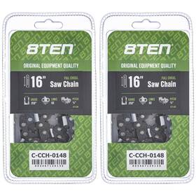 8ten 810-ccc2360h Full Chisel Chainsaw Chain 16 Inch .058 3/8 60dl For Husqvarna Jonsered 2 Pack