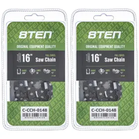 810-ccc2360h 8ten Full Chisel Chainsaw Chain 16 Inch .058 3/8 60dl For Husqvarna Jonsered 2 Pack
