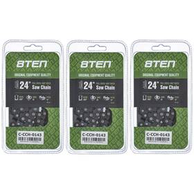 8ten 810-ccc2365h Full Chisel Skip Tooth Chainsaw Chain 24 Inch .050 3/8 81dl For Echo 3 Pack