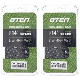 8ten 810-ccc2387h Semi Chisel Chainsaw Chain 14 Inch .050 1/4 76dl 2 Pack