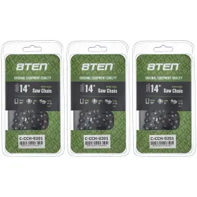 810-ccc2423h 8ten Micro Chisel Chainsaw Chain 14 Inch .050 3/8 Lp 52dl For Husqvarna Echo 3 Pack