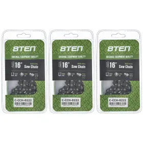 810-ccc2444h 8ten Chainsaw Chain 16 Inch .050 3/8 Lp 57dl For Tanaka Tcs-3401 Tcs3401 3-pack