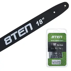 574136301 8ten Mk1010227 18 Inch Chainsaw Guide Bar And Chain .050 3/8 62dl For Husqvarna 36 240