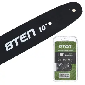 Mk1010261 8ten 10 Inch Chainsaw Guide Bar And Chain .050 3/8lp 40dl For Husqvarna 36 136 240 141