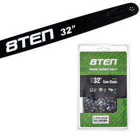 8ten Mk1010390 32 Inch Chainsaw Guide Bar And Chain .050 3/8 105dl For Stihl 066 044 064 Ms660