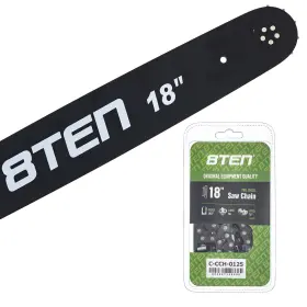 Mk1010428 8ten 18 Inch Chainsaw Guide Bar And Chain .063 3/8 66dl For Stihl Ms 360 880 290 390