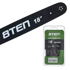 Mk1010434 8ten 18 Inch Chainsaw Guide Bar And Chain .063 3/8 66dl For Stihl Ms 660 440 460 360