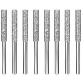 Accencyc 777723689569 8pcs Diamond Chainsaw Sharpener Burr 3/16 Inch Titanium Plated Stone File Hi
