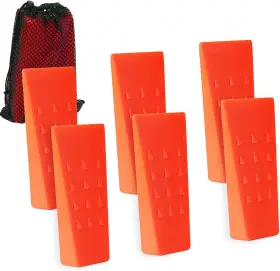 Ar-pro 711181471793 6 Pack Tree Felling Wedges With Spikes For Safe Cutting 5.5 Inch Wedge