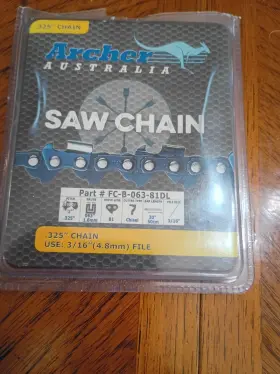 Fc-b-063-81dl Archer Unused 20 Inch Chainsaw Chain .325 Pitch Full Chisel .063 Gauge 81 Dl