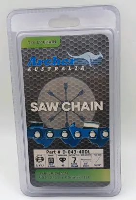8lp-.043-40dl Archer Fc-d-043-40dl 10 Inch Full Chisel Chainsaw Chain 3/8lp-.043-40dl New Australia