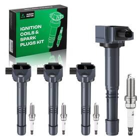 Ausum Motor Is-uf712-93501-hd44 Ignition Coil Pack And Iridium Spark Plugs Compatible With Honda 2013-2017 Acco