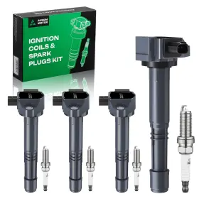 Is-uf712-93501-hd44 Ausum Motor Ignition Coil Pack And Iridium Spark Plugs Compatible With Honda 2013-2017 Acco