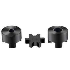 Autojare Lzq-003 1/2 Inch To 3/4 L090 3-piece L-jaw Coupling Set And Buna-n Nbr Rubber Spider For