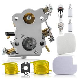 Azcarbro 710597771855 14-inch For Poulan P3314 33cc 2-cycle Gas-powered Chain Saw Carburetor Carb Kit
