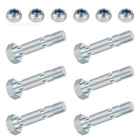 Bouyao 707555 6-pack Snow Blower Shear Pin For Briggs And Stratton Pins Silvery