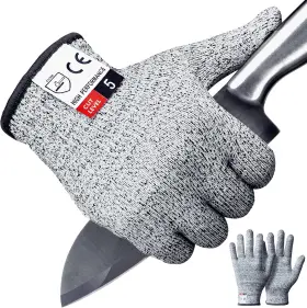 Brand Apaffa 008574687276 2pcs Cut Resistant Gloves Cutting Level 5 Protection For Medium