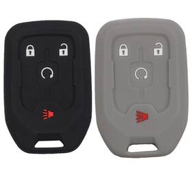 Btopars 782896097233 2pcs 4 Buttons Silicone Rubber Remote Smart Key Fob Keyless Case Cover Protec