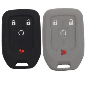 Btopars 782896097233 2pcs 4 Buttons Silicone Rubber Remote Smart Key Fob Keyless Case Cover Protec