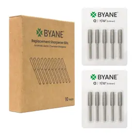 10pc-7 Byane 10pc-7/32 5.5mm Diamond Chainsaw Sharpening Bits - 7/32ftft 10pc Gray