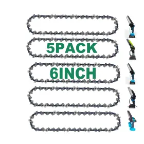 4chains Caeybrye 1bar Mini Chainsaw Chain 5 Chains 6-inch Replacement Saw For 6 Inch Co
