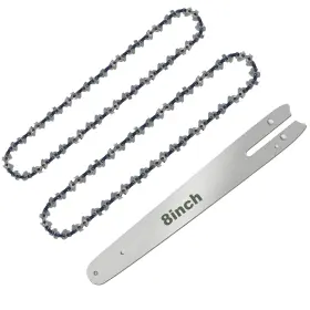 2chains Caeybrye 8inch 1bar 8 Inch Chainsaw Chain Replacement- 2 Chains And 1 Guide Bar For Mini C