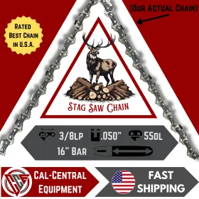 3616-005-0055 Cal-central Equipment 36160050055 Chain For Stihl 63ps3 55 16 Inch 3/8 Picco .050 Gauge Link