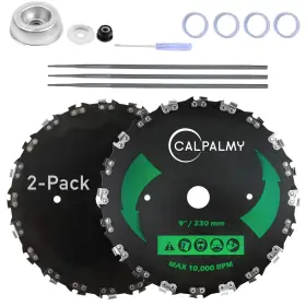 Calpalmy 684753221884 2-set 9 Inch X 20t Chainsaw Tooth Brush Blades Tool Kit 2 3 Assorted Rou