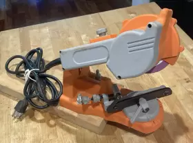 93213 Chicago Electric Power Tools Chainsaw Chain Sharpener #93213. Tested /works Well