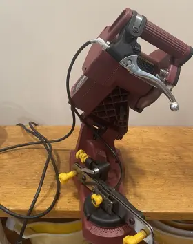 68221 Chicago Electric Power Tools Chainsaw Chain Sharpener Used Nice Condition