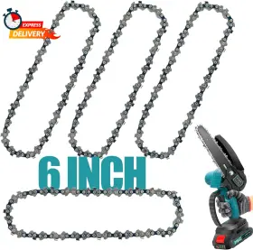 Chookachoo 445006990956 6 Inch Mini Chainsaw Chain Replacement 4 Pcs Chains For Cordless Electric Porta