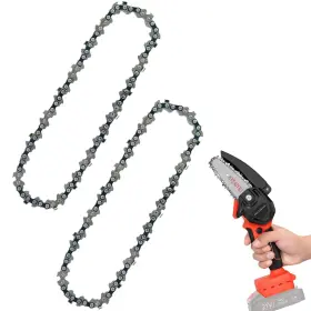 Chookachoo 736961408561 4 Inch Mini Chainsaw Chain 2 Pcs Replacement Chains For Cordless Electric Por