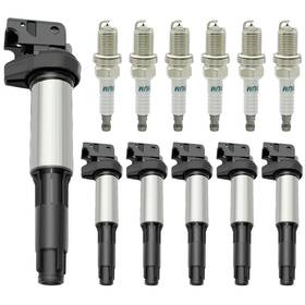 Cnpapc Uf515 Set Of 6 Uf522 Ignition Coil And Spark Plug Compatible With Bmw 128i 135i