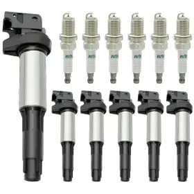 Uf522 Cnpapc Uf515 Set Of 6 Ignition Coil And Spark Plug Compatible With Bmw 128i 135i
