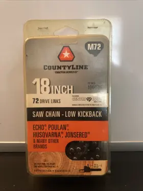 1044186 Countyline County Line M72 18 Inch Saw Chain Low Kickback 72 Drive Links Read